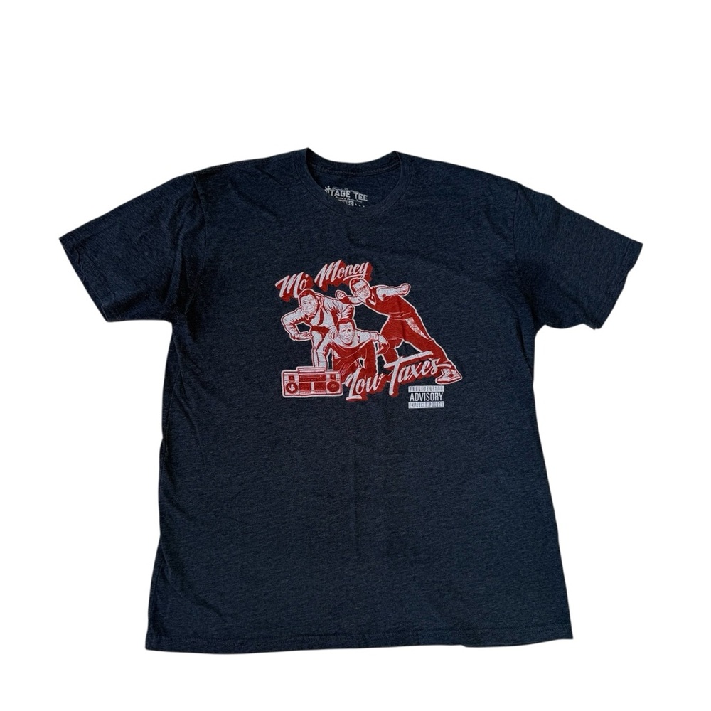 Men's Navy Graphic T-Shirt | Size XL | Mo’ Money Low Taxes